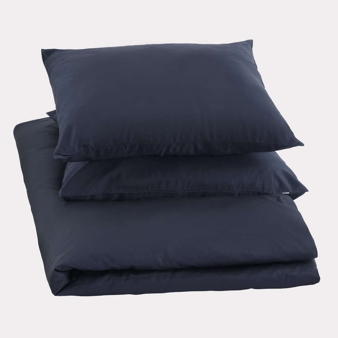 Bambus sengetøj i navy blå 200x220 200x220