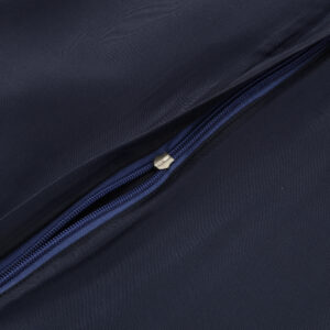 Bambus sengetøj i navy blå med kraftig lynlås fra Bambuni