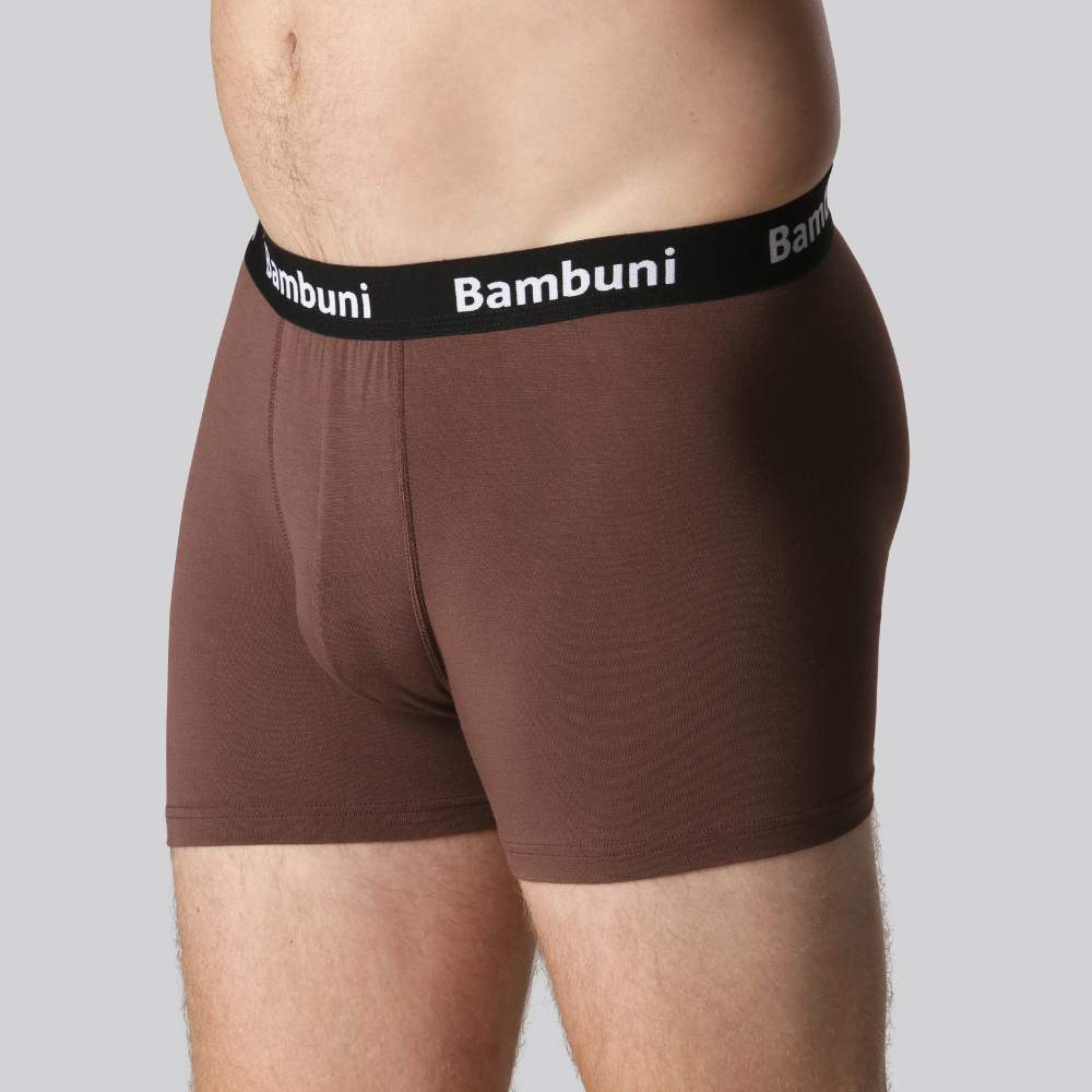 Bambus underbukser i bordeaux til mænd 3XL