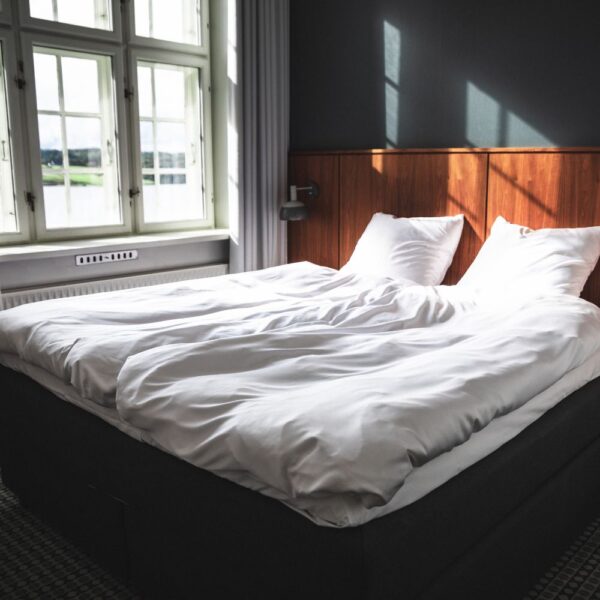 Bambus sengetøj hvid 140×200