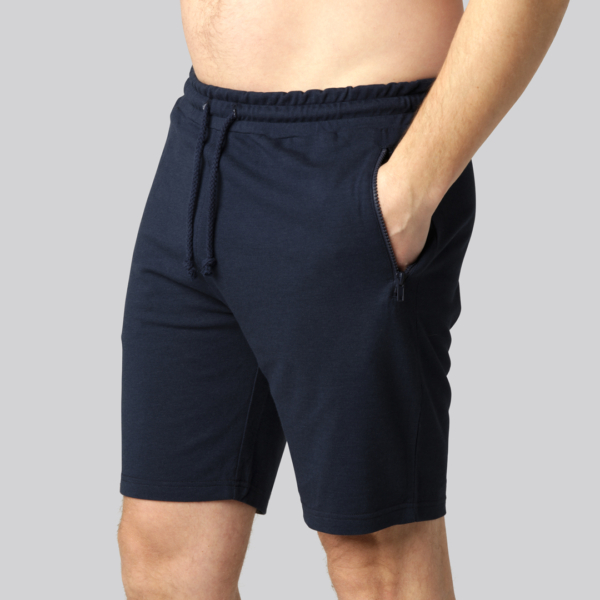 Bambus shorts i navy til mænd