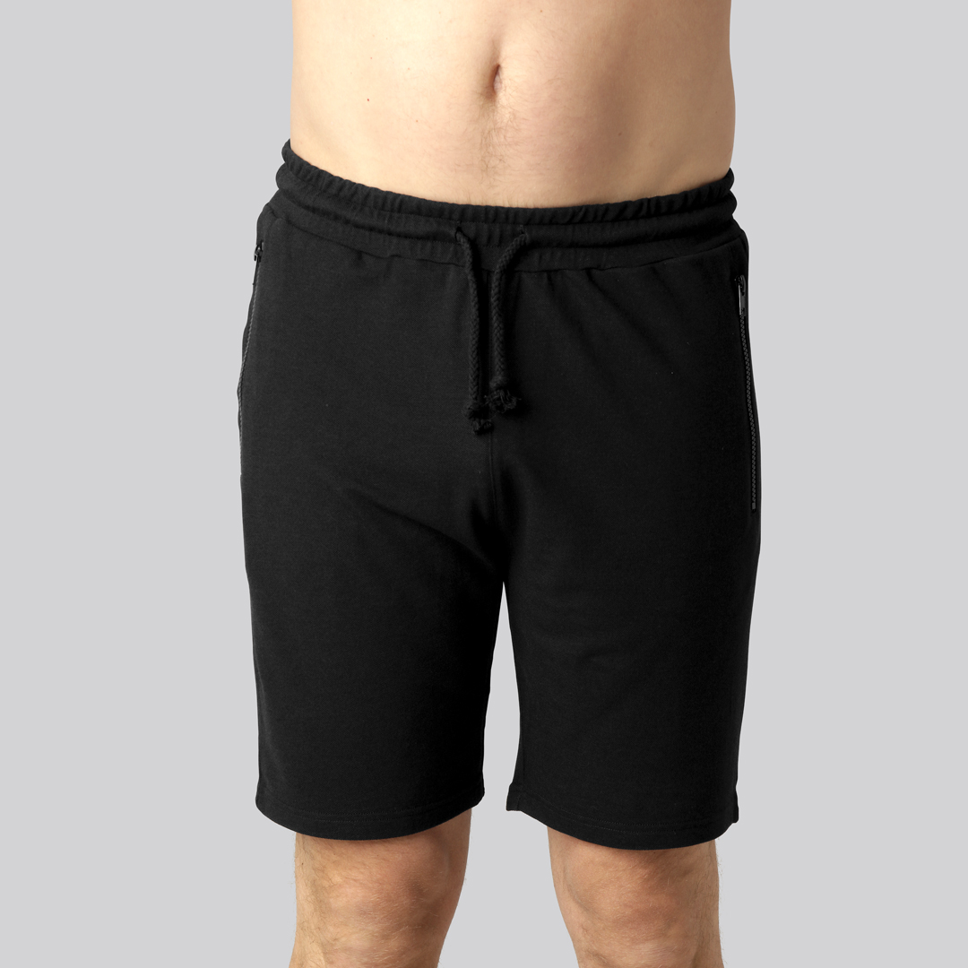 Bambus shorts i sort til mænd